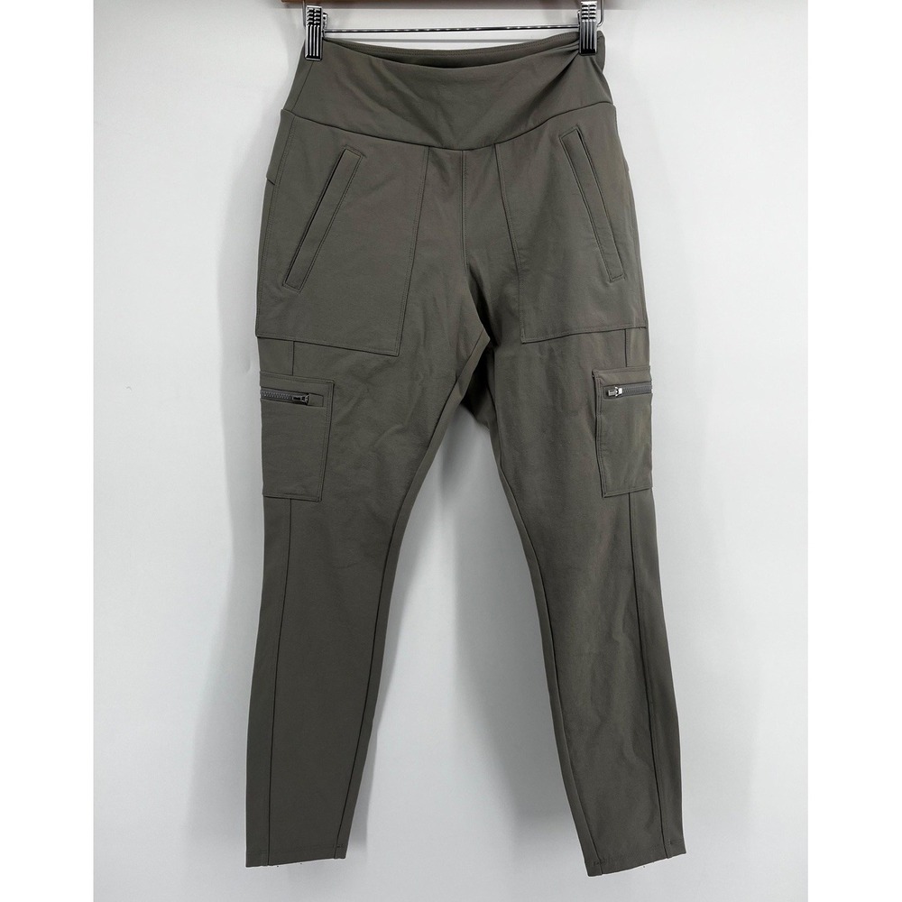 Athleta Women's Headlands Hybrid Cargo Tight Pant Zippered‎ Pockets Green Sz 4